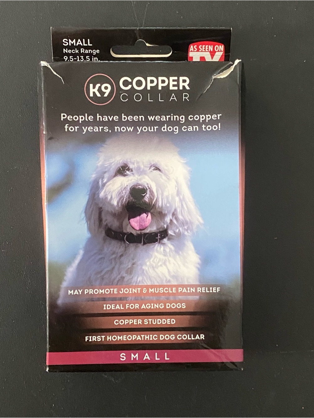 K9 Copper Small Neck Range 9.5-13.5 in. Black Collar New
